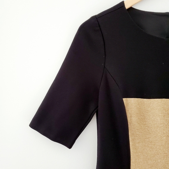 Trina Turk black tan colorblock sheath dress - Picture 4 of 10